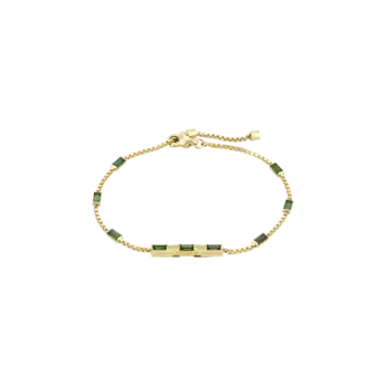 Браслет Gucci Love из желтого золота и зеленого турмалина