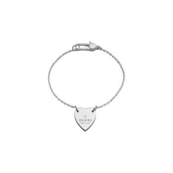 Браслет Gucci с подвеской в виде сердца из серебра