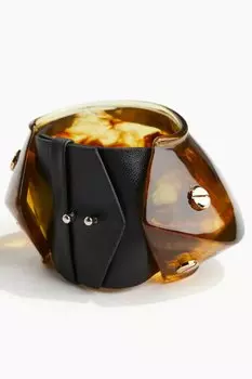 Браслет H&M A/W 2024 Marbled Cuff, коричневый