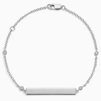 Браслет из алмазной нити с гравировкой Brilliant Earth