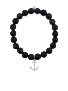 Браслет из белого золота с бусинами Sydney Evan, синий