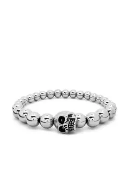 Браслет из бусин Alexander McQueen, серебряный