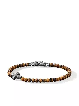 Браслет из бусин David Yurman, серебряный