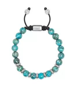 Браслет из бусин Nialaya Jewelry, серебяный