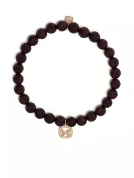 Браслет из бусин с подвеской из желтого золота с рубином Sydney Evan, красный