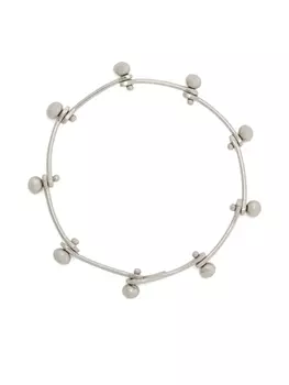Браслет из металлических бусин Jil Sander, серый