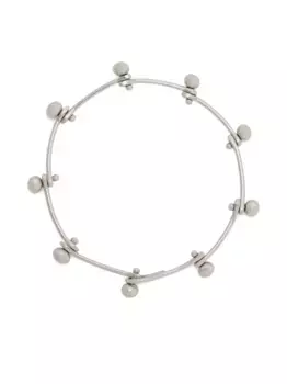 Браслет из металлических бусин JIL SANDER, серый