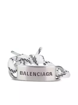 Браслет из пластинчатой веревки BALENCIAGA, белый