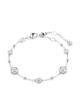 Браслет из янтаря Swarovski, серебряный