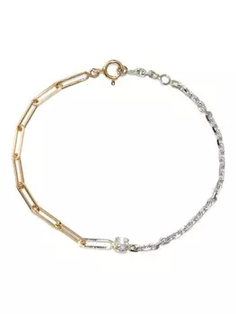 Браслет из желтого и белого золота с бриллиантами Yvonne Lon, золотой