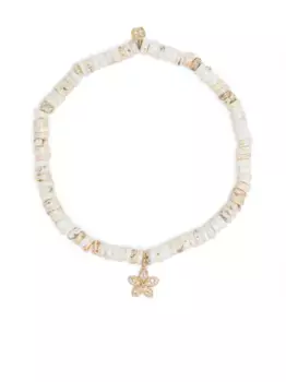 Браслет из желтого золота с бирюзой и бриллиантами Sydney Evan, белый