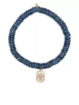 Браслет из желтого золота с бусинами Sydney Evan, синий