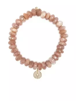 Браслет из желтого золота с камнями Sydney Evan, розовый