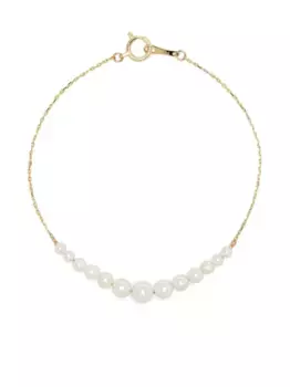 Браслет из желтого золота с жемчугом Mizuki, золотой