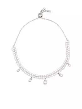 Браслет из жемчуга Swarovski, серебяный