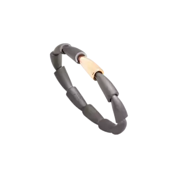 Браслет из жесткого титана с элементом из розового золота. Vhernier