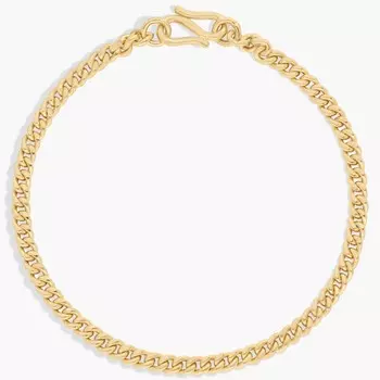 Браслет из звеньев панциря длиной 7,5 дюйма из желтого золота 24 карата (3,7 мм) Blue Nile