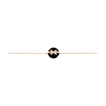 Браслет jeux de liens harmony из розового золота с бриллиантами и ониксом Chaumet