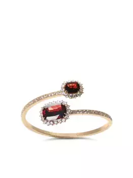 Браслет-кафф Heritage из желтого золота с гранатами и сапфирами DOLCE & GABBANA, золотой