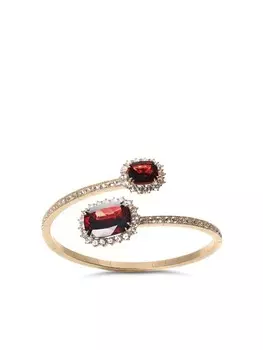 Браслет-кафф Heritage из желтого золота с гранатами и сапфирами Dolce & Gabbana, золотой