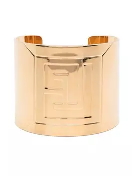 Браслет-кафф с логотипом Balmain, золотой