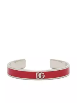 Браслет-кафф с логотипом Dolce & Gabbana, серебряный
