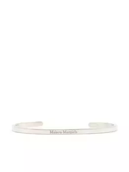 Браслет-кафф с логотипом MAISON MARGIELA, серебяный
