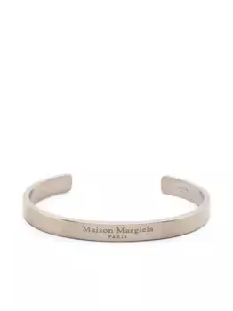 Браслет-кафф с логотипом MAISON MARGIELA, серебяный