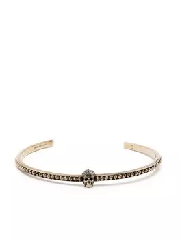 Браслет-кафф с подвеской Skull Alexander McQueen, золотой