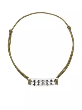 Браслет Le Gramme с пирамидкой и гильошированным верхом, серебристый