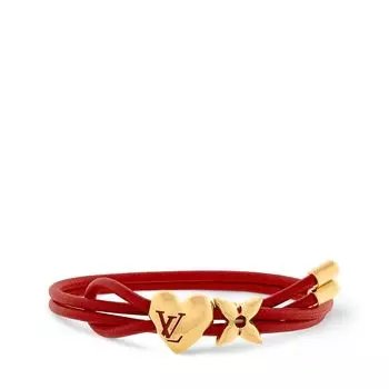 Браслет LV Bloom Heart Louis Vuitton, красный