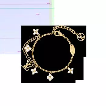 Браслет LV Floragram Louis Vuitton, белый
