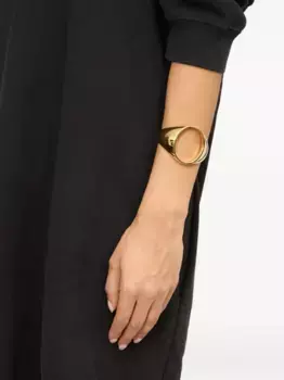 Браслет-манжета с вырезом MM6 Maison Margiela, золотой