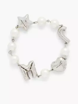 Браслет Marc Jacobs MJ-balloon Pearl, серебристый