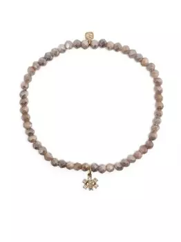 Браслет Marquise Eye из желтого золота с лабрадоритом и бриллиантами Sydney Evan, нейтральный цвет