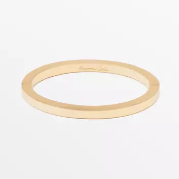 Браслет Massimo Dutti Plain Rigid, золотистый