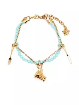 Браслет Medusa Cutlery с бусинами Versace, золотой