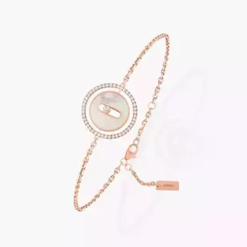 Браслет Messika Lucky Move SM, розовое золото/бриллианты/перламутр