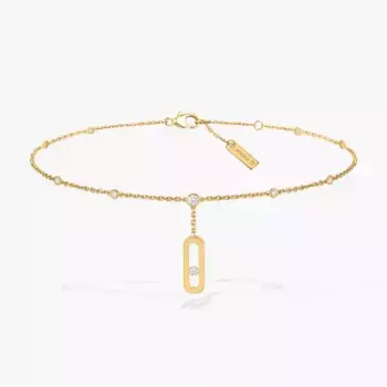 Браслет Messika Move Uno Ankle, желтое золото/бриллианты