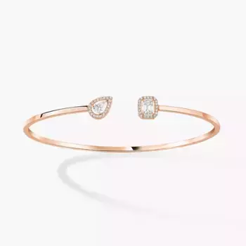 Браслет Messika My Twin Toi & Moi Thin 0.15ct x2, розовое золото/бриллианты