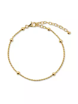 Браслет Моники Винадер из бисера и веревки Monica Vinader, золотой