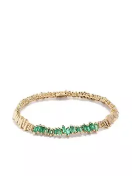 Браслет New ID из желтого золота с изумрудами Suzanne Kalan, зеленый