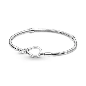 Браслет Pandora Moments Infinity Knot Snake Chain, стерлинговое серебро