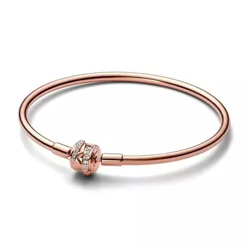 Браслет Pandora Moments Limited Edition Shooting Star Charm Bangle, покрытие - розовое золото