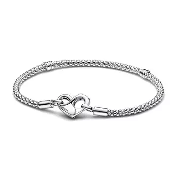 Браслет Pandora Moments Studded Chain Bracelet, стерлинговое серебро