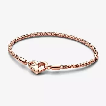 Браслет Pandora Moments Studded Chain, розовое золото