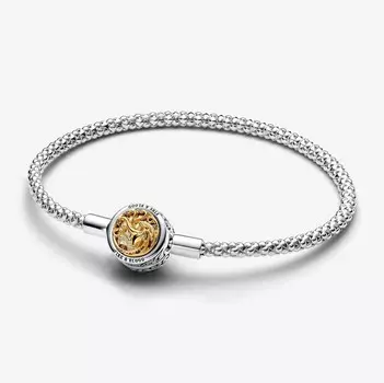 Браслет Pandora x Game of Thrones House Sigil Clasp Pandora Moments Studded Chain, серебро