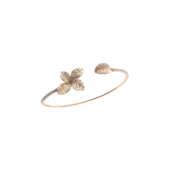 Браслет petit garden из розового золота, цветы и листья с бриллиантовым паве Pasquale Bruni