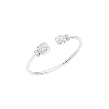 Браслет Pomellato Nudo из белого золота с родиевым покрытием, бриллиантами и белыми топазами