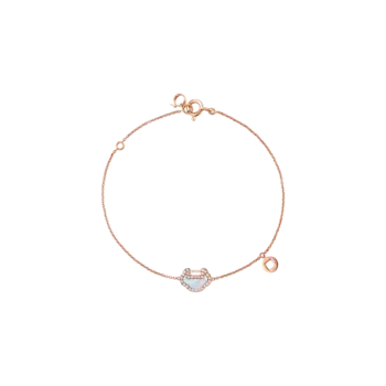 Браслет Qeelin Petite Yu yi из розового золота с бриллиантами и перламутром